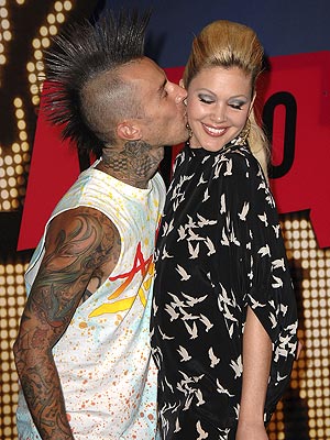 Travis Barker Arm And Neck Tattoo